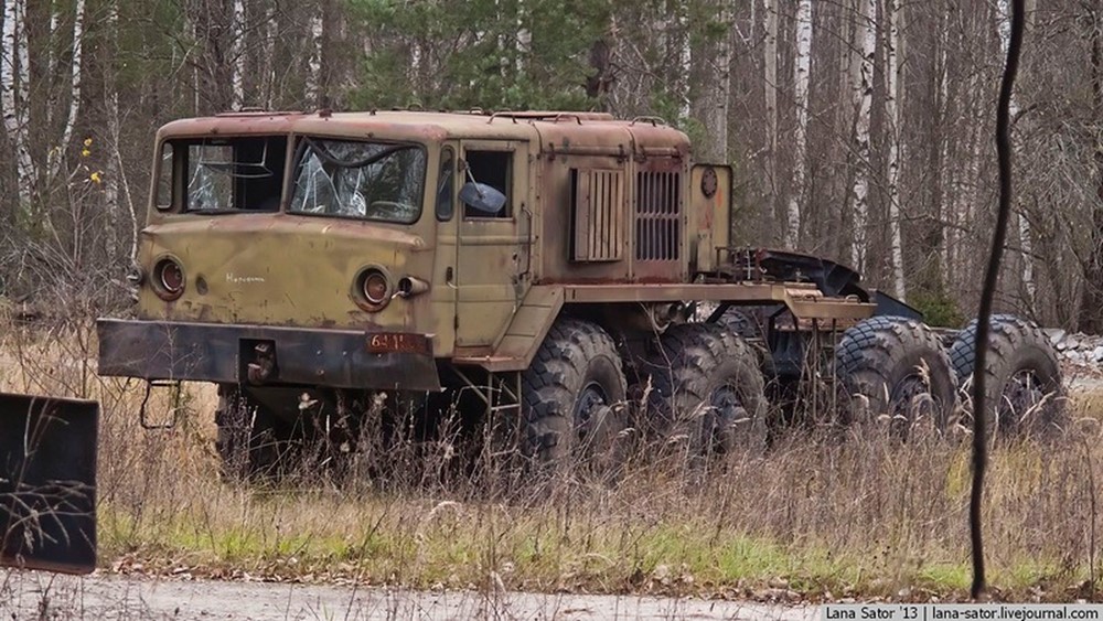 Военные машины в лесу