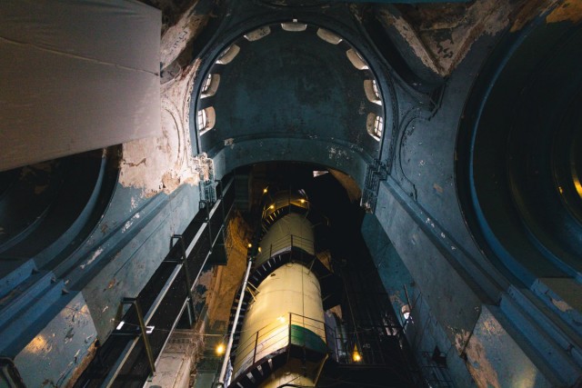 Diving school in church